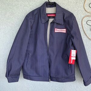 Firestone Men's Blue Striped Jacket
